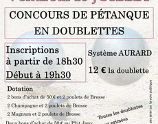 Concours en Doublette le 18 juillet 2025 - Saint-Denis-lès-Bourg - 01000