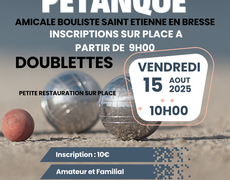 Concours en Doublette le 15 août 2025 - Saint-Étienne-en-Bresse - 71370
