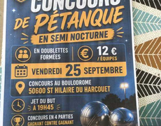 Concours en Doublette le 25 septembre 2026 - Saint-Hilaire-du-Harcouët - 50600