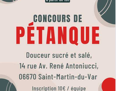 Concours en Doublette le 23 août 2025 - Saint-Martin-du-Var - 06670