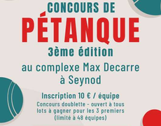 Concours en Doublette le 10 octobre 2026 - Seynod - 74600