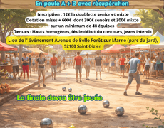 Concours en Doublette le 20 juin 2026 - SMC - Saint Dizier