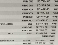 Concours en Triplette le 8 novembre 2025 - Soustons - 40140