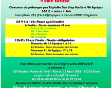 Concours de pétanque Ouvert à tous - Tavel
