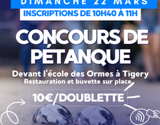 Concours de pétanque Ouvert à tous - Tigery