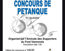 Concours en Doublette le 30 août 2025 - Varennes-Saint-Sauveur - 71480