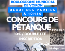 Concours de pétanque Ouvert à tous - Voiron