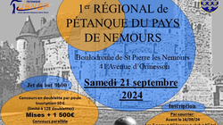 Concours en Doublette le 21 septembre 2024 - Nemours - 77140