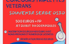 Concours de pétanque Officiel Vétéran en Triplette le 21 mai 2026 - Lieu à définir (33) - Gironde - 33