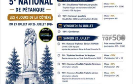 Concours de pétanque Officiel Vétéran en Doublette le 23 juillet 2026 - Lieu à définir (01) - Ain - 01