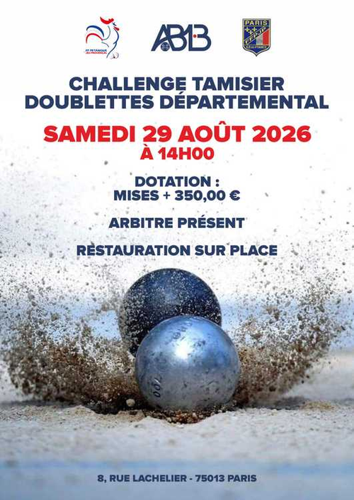 Concours de pétanque en Doublette - Départemental - AB13