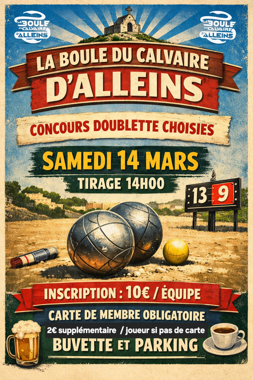 Concours de pétanque en Doublette - Alleins