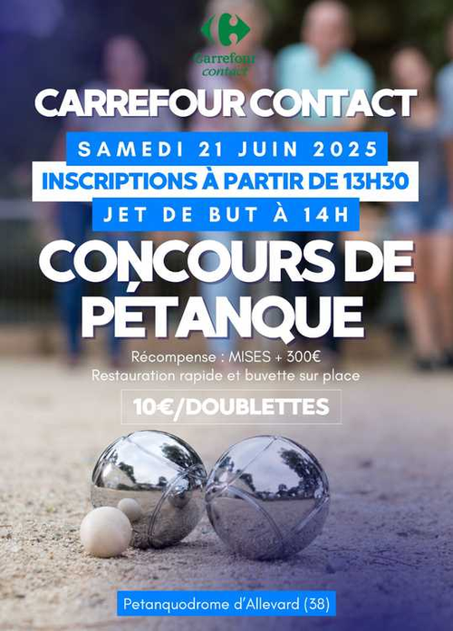 Concours de pétanque en Doublette - Allevard