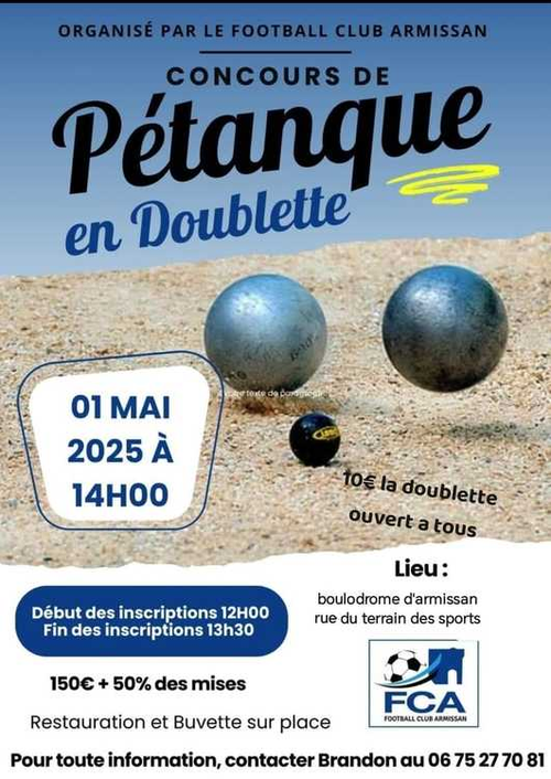 Concours de pétanque en Doublette - Armissan