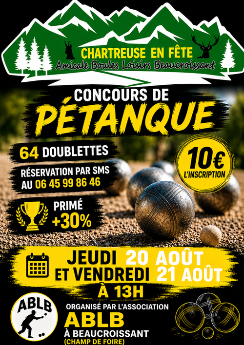 Concours de pétanque en Doublette - Beaucroissant