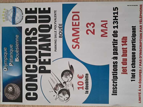 Concours de pétanque en Doublette - Bouée