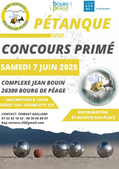 Concours de pétanque en Doublette - Bourg-de-Péage