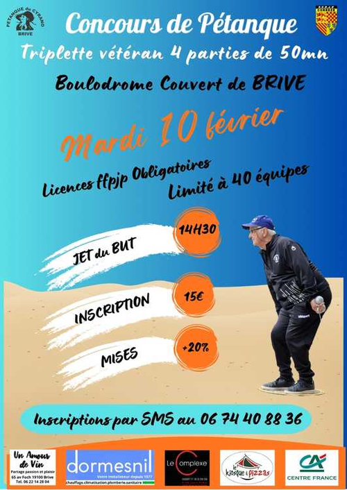 Concours de pétanque en Triplette - Brive-la-Gaillarde