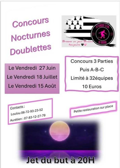 Concours de pétanque en Doublette - Broons