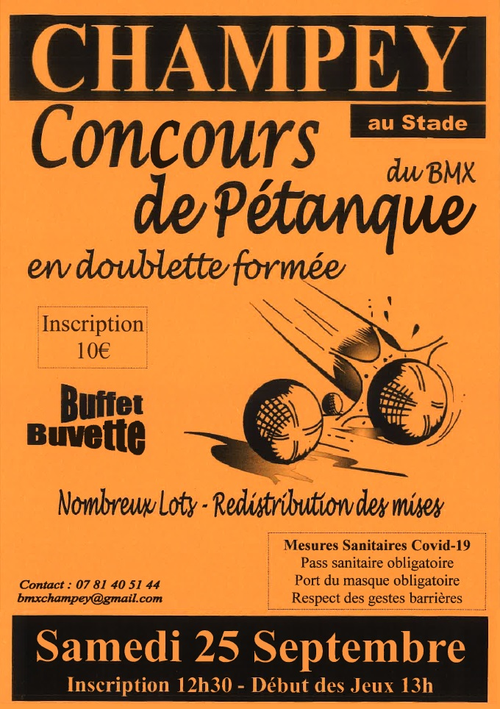 Concours de pétanque en Doublette - Champey