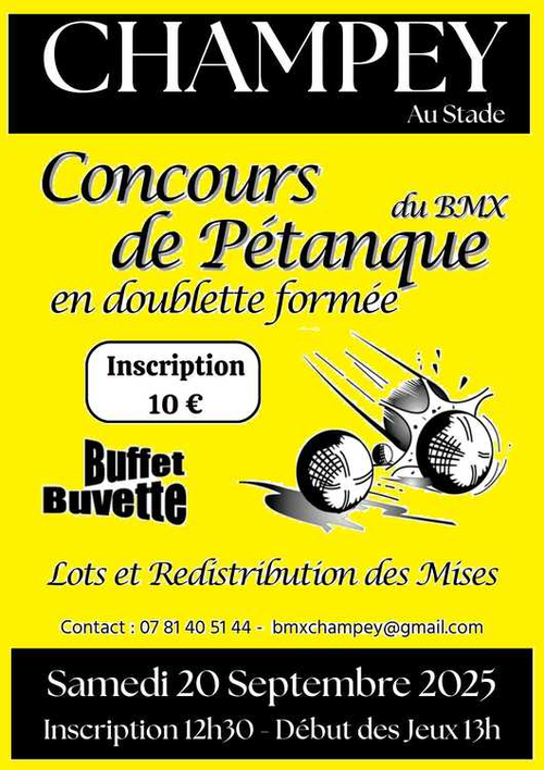 Concours de pétanque en Doublette - Champey