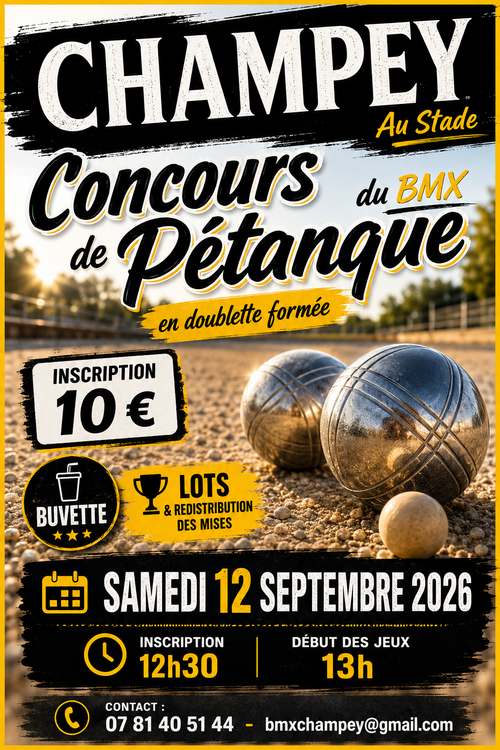 Concours de pétanque en Doublette - Champey