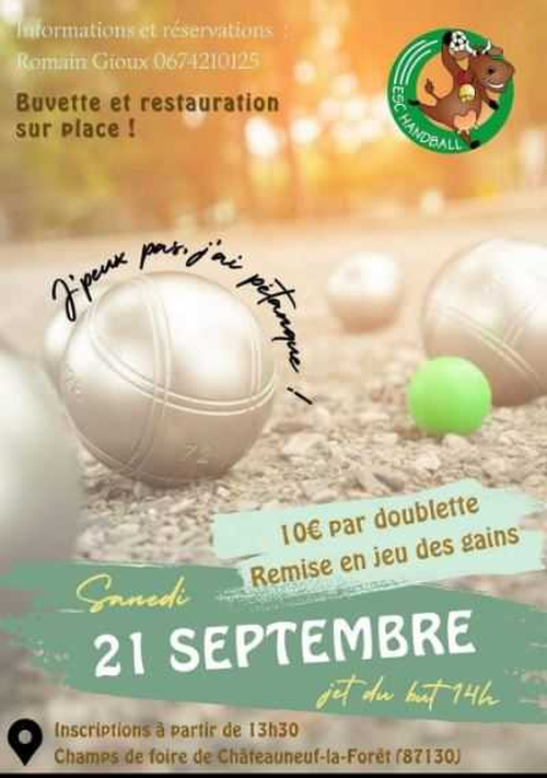 Concours de pétanque en Doublette - Châteauneuf-la-Forêt