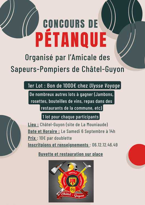 Concours de pétanque en Doublette - Châtel-Guyon