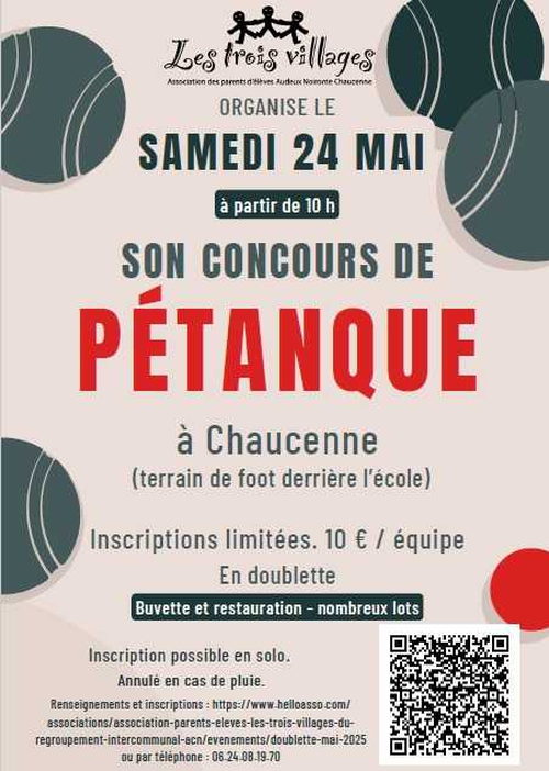 Concours de pétanque en Doublette - Chaucenne