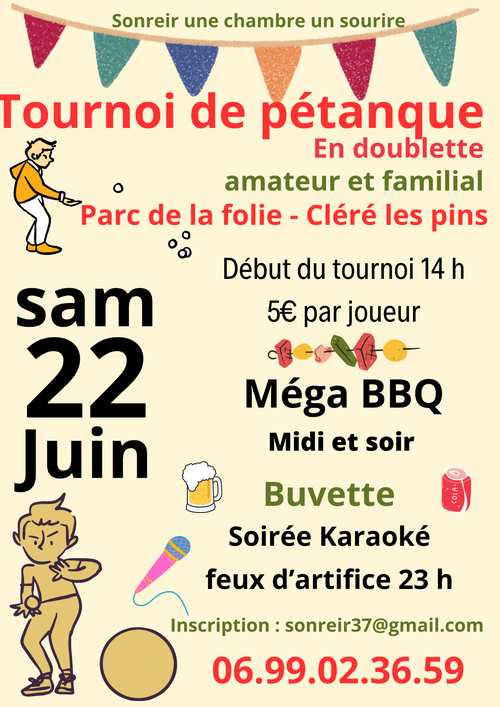 Concours de pétanque en Doublette - Cléré-les-Pins