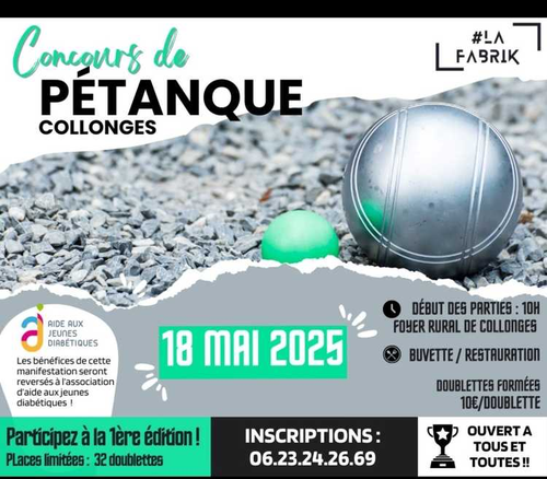 Concours de pétanque en Doublette - Collonges