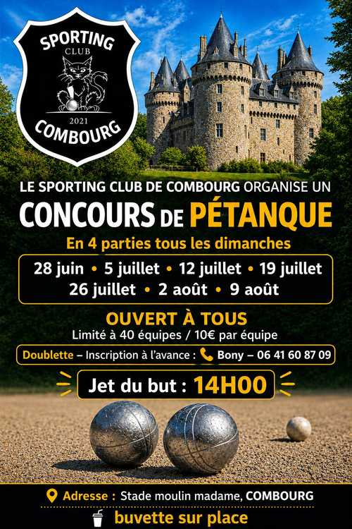Concours de pétanque en Doublette - Combourg