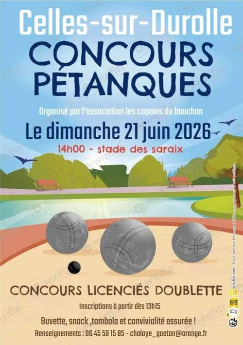 Concours de pétanque en Doublette - Départemental - COPAINS DU BOUCHON