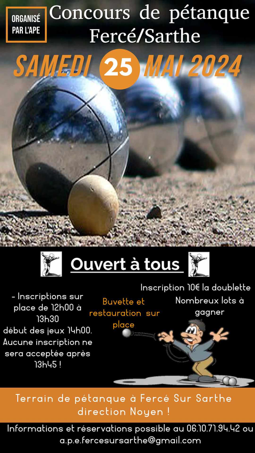 Concours de pétanque en Doublette - Fercé-sur-Sarthe
