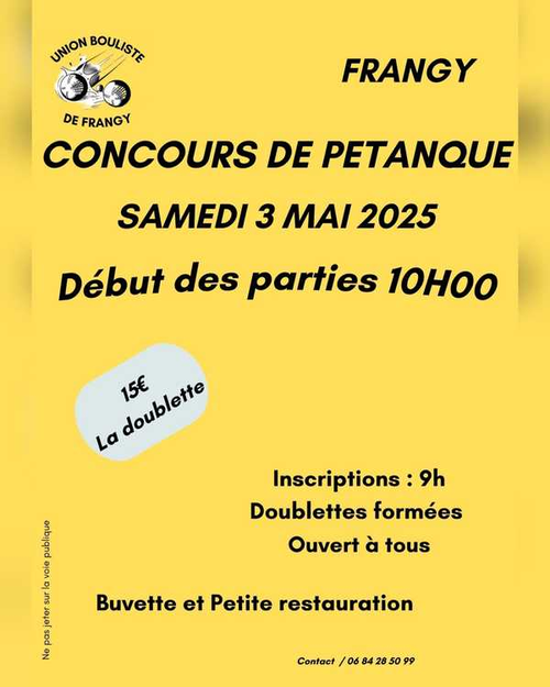 Concours de pétanque en Doublette - Frangy