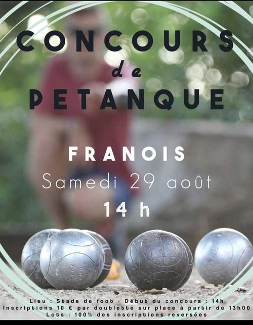 Concours de pétanque en Doublette - Franois