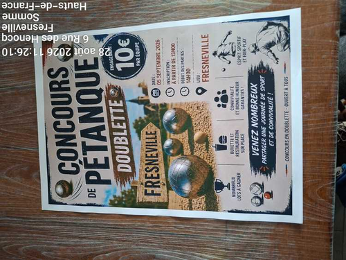 Concours de pétanque en Doublette - Fresneville