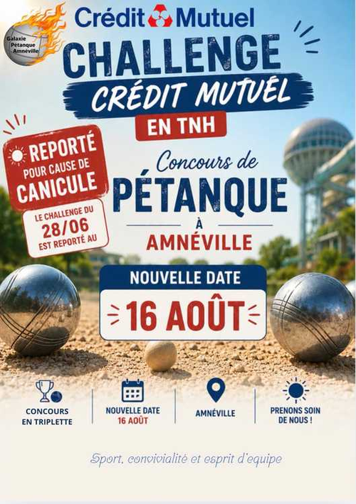Concours de pétanque en Triplette - Départemental - GALAXIE PETANQUE AMNEVILLE