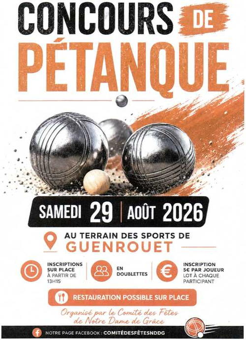 Concours de pétanque en Doublette - Guenrouet