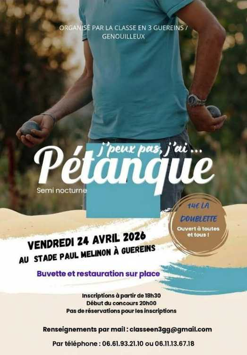 Concours de pétanque en Doublette - Guéreins