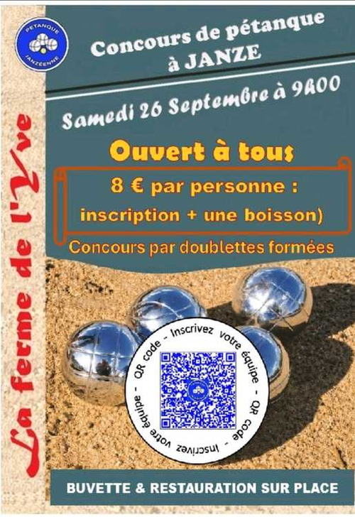 Concours de pétanque en Doublette - Janzé