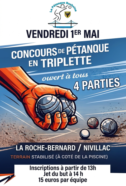 Concours de pétanque en Triplette - La Roche-Bernard