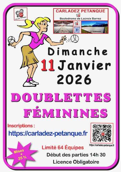 Concours de pétanque en Doublette - Lacroix-Barrez