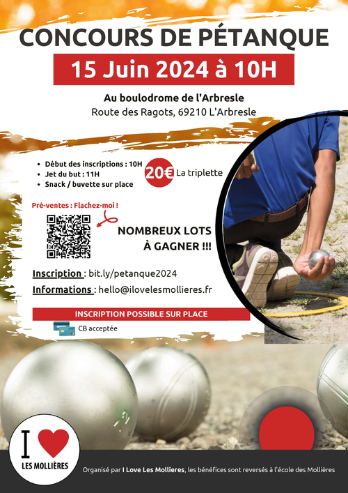 Concours de pétanque en Triplette - L'Arbresle