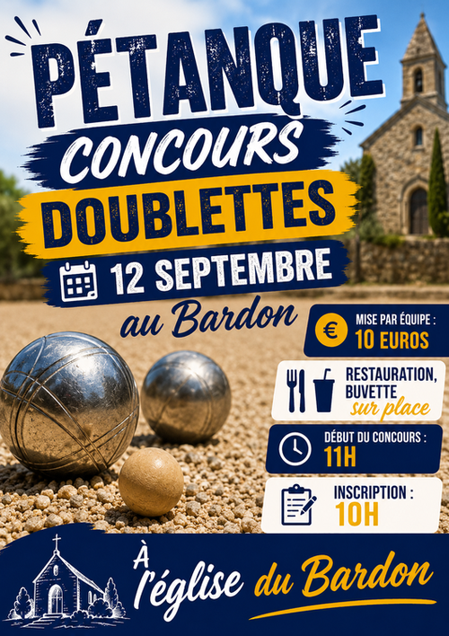 Concours de pétanque en Doublette - Le Bardon