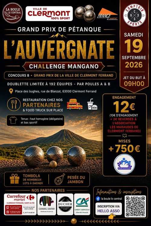 Concours de pétanque en Doublette - Grand Prix - LE CENTRAL