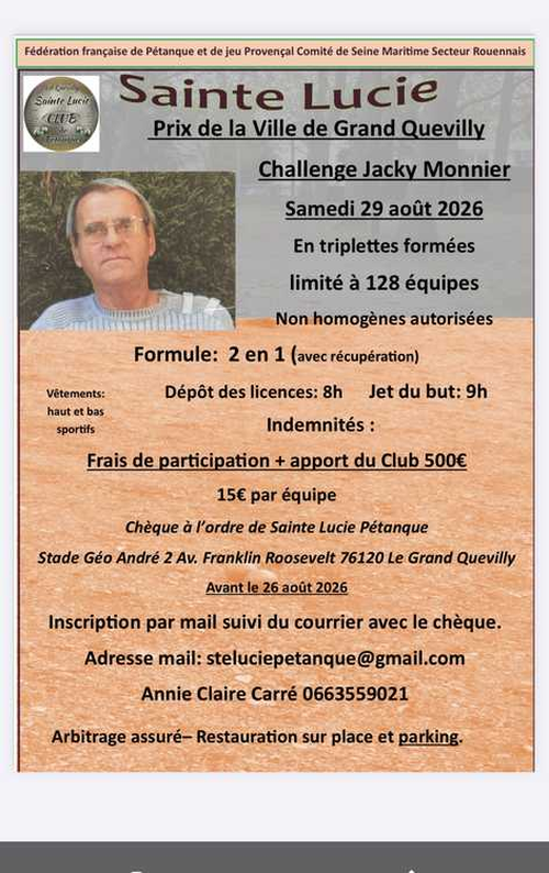 Concours de pétanque en Triplette - Le Grand-Quevilly