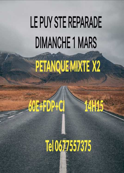 Concours de pétanque en Doublette - Le Puy-Sainte-Réparade