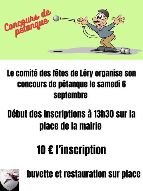Concours de pétanque en Doublette - Léry