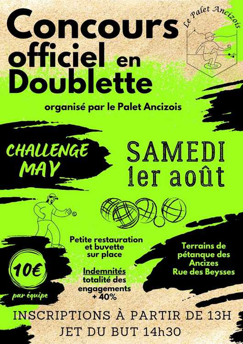 Concours de pétanque en Doublette - Départemental - LES ANCIZES